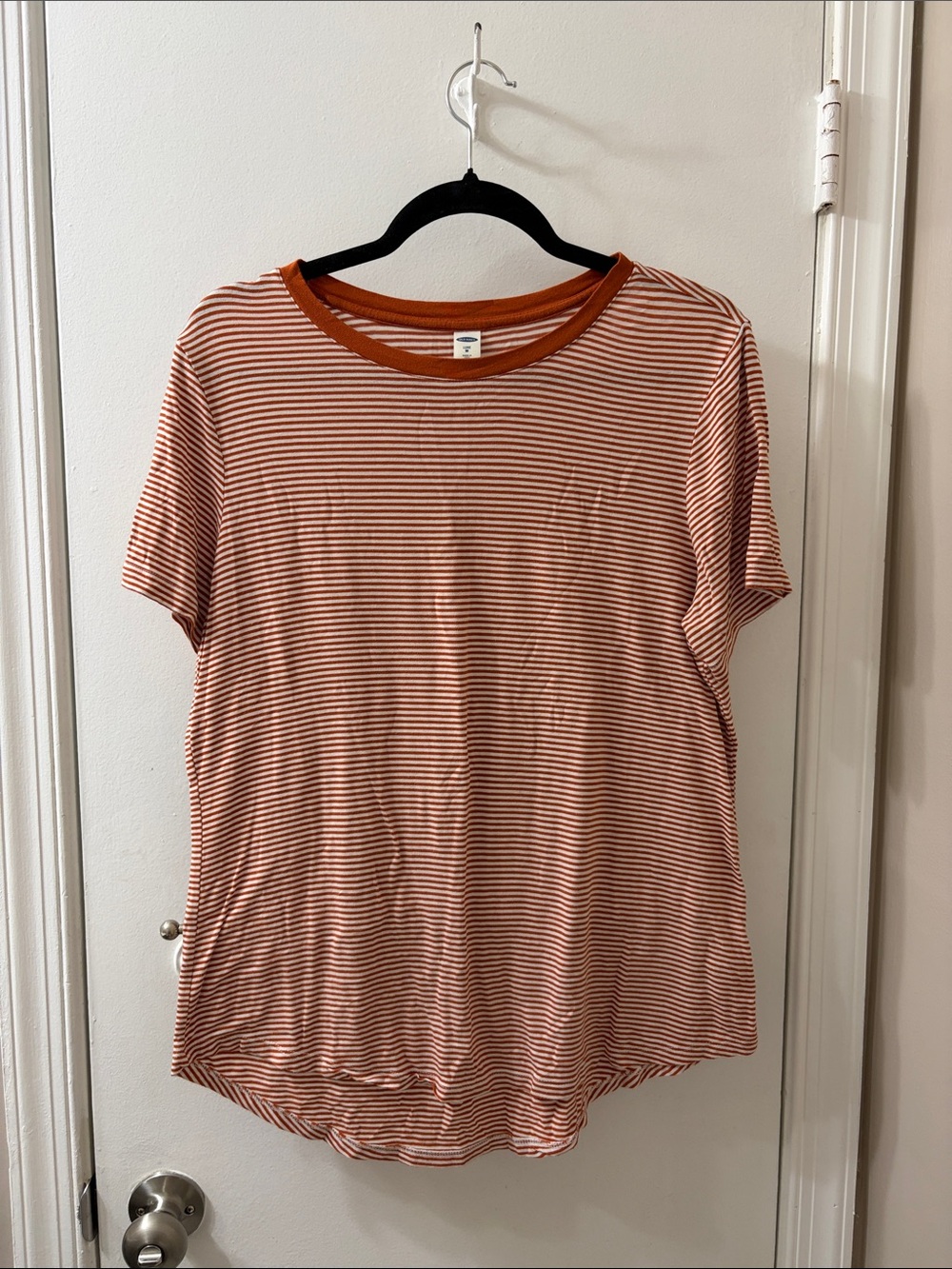 Rust and White Striped Tee